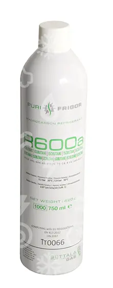 chladivo IZOBUTAN R-600a, nevratná láhev - 0.42 kg